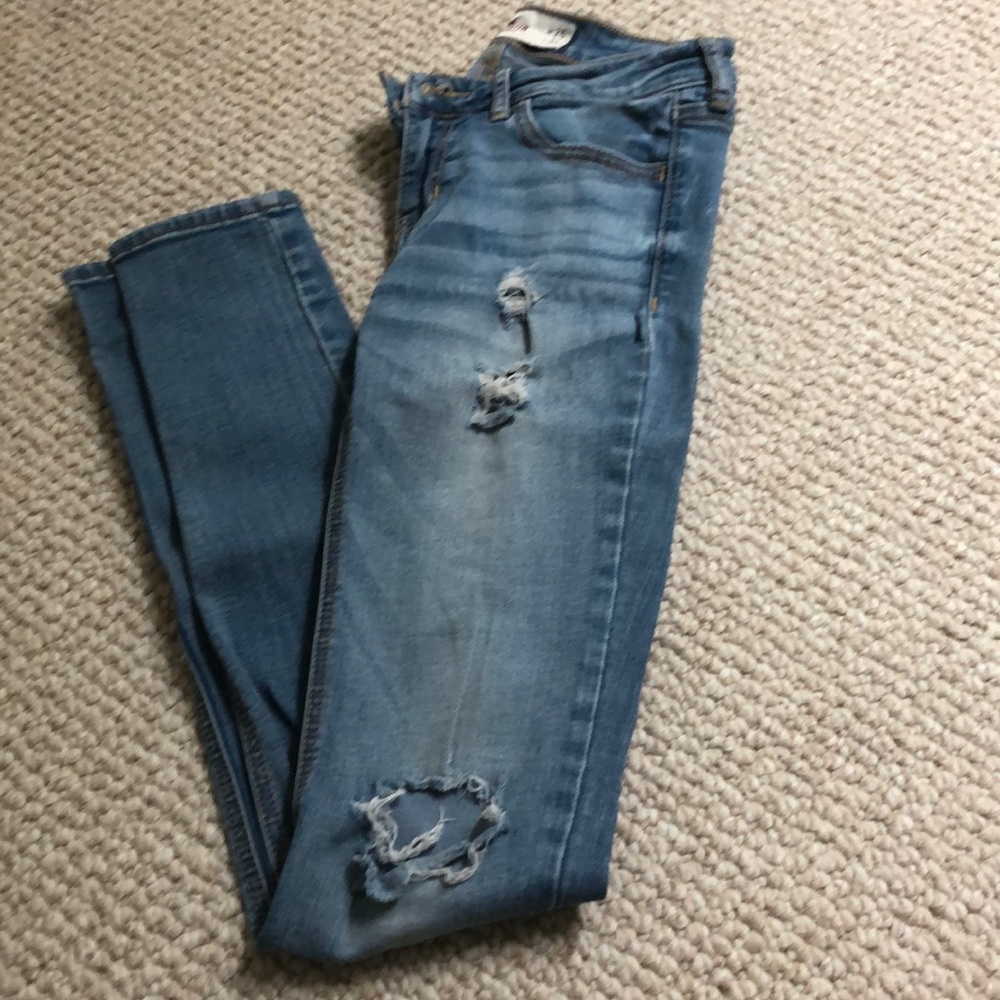 Hollister Light Wash Ripped Jeans